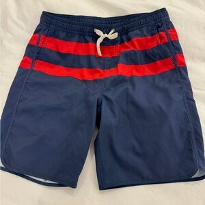 Fair Harbor Boys Size XL Red Stripe Kids Anchor Swim Trunks